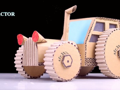 How To Make a Simple Rc Tractor From Cardboard and Motor DC - Diy toy for kids