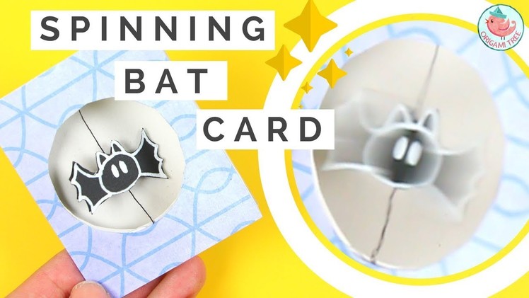 How to Make a Spinning Card - Spinning Bat! REALLY SPINS