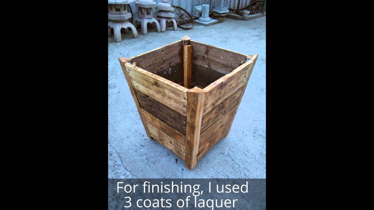 How to make a wood planter from pallet wood