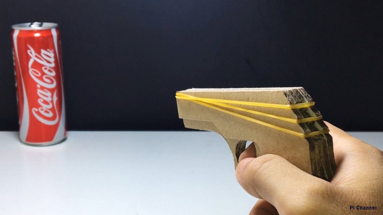 How To Make Cardboard Gun That Shoots Rubber Band Gun