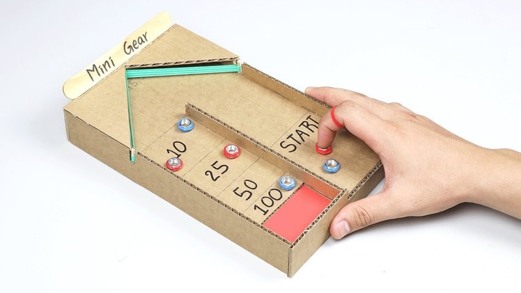 How to Make Desktop Shuffleboard Game from Cardboard