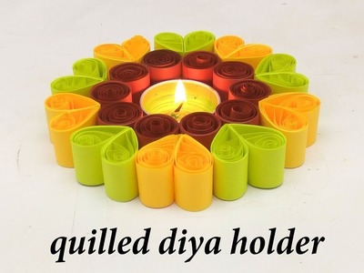 How to make diya holder at home. diwali decoration ideas at home. tea light candle holder