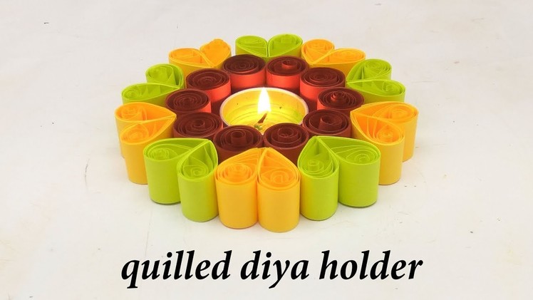 How to make diya holder at home. diwali decoration ideas at home. tea light candle holder