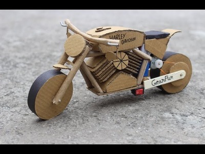 How to make harley davidson using cardboard || Electrick bike || DIY