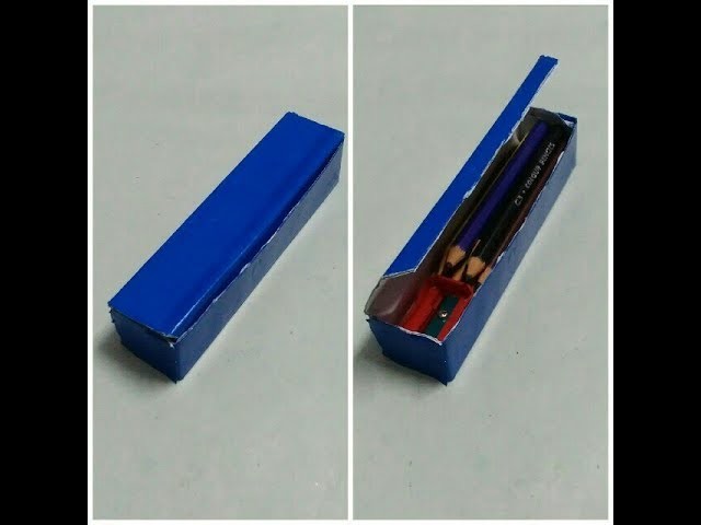 How to make pencil box with tooth paste box || recycle tooth paste box