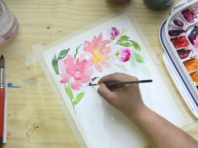 How to paint loose florals with watercolor