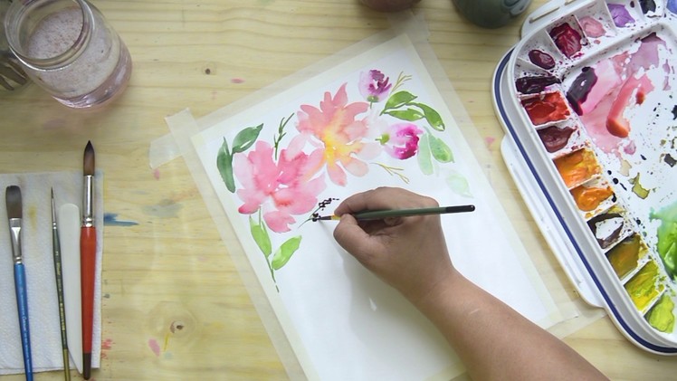 How to paint loose florals with watercolor