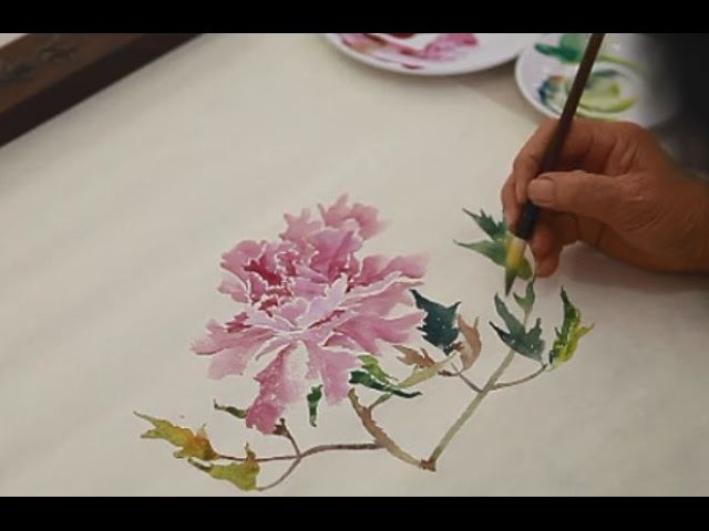 How To Painting Flowers in Chinese watercolor