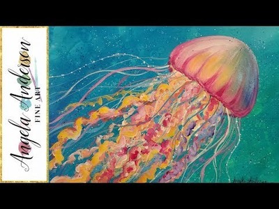 Jellyfish Acrylic Painting Tutorial Ocean Sea Life LIVE Beginner Lesson