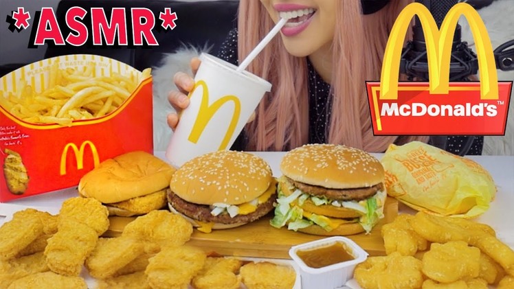 McDonald's Despicable Me 3 *Family McValue Box* ASMR eating sounds