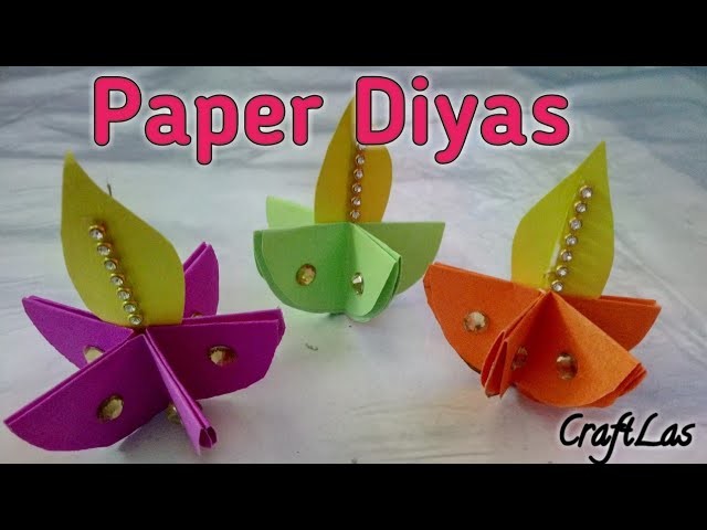 Paper Fold Diya Diwali Wall Hanging Making Idea | How To | CraftLas