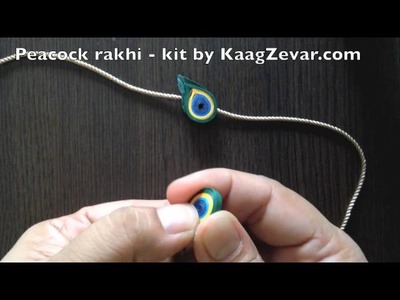 Quilled Peacock Rakhi - for kids and grown ups