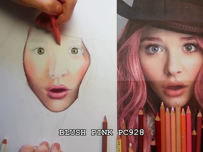 Realistic skin tutorial Chloe Moretz prismacolor and tips