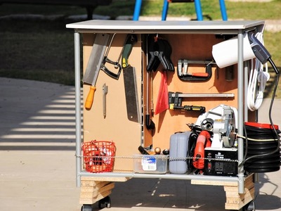 Rolling Tool Cart Workstation with TONS of Storage!
