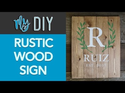 Rustic Wood Sign: Family Name (Great for Housewarming or Wedding Gift)