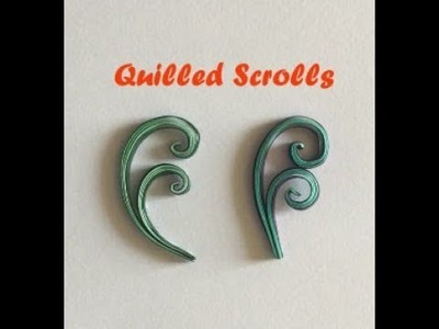 Scrolls | Quilled Scrolls | Beginners Guide to Quilling | Video by Arti Mehta @Creativity and more