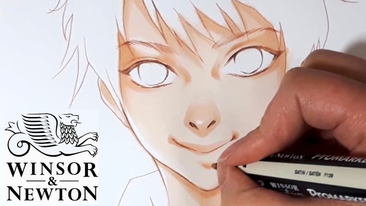Test Video ★ Skin Coloring with Winsor & Newton Promarker
