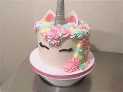 Unicorn Cake Time lapse (Fiesta Cakes By: Angie Credes