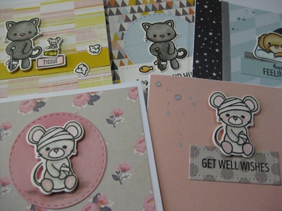 1 Stamp 5 Cards | WPlus9 | Get Well Gang