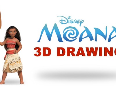 3D Drawing | Moana Character | Disney’s Moana Movie | Speed Art | Art Talent