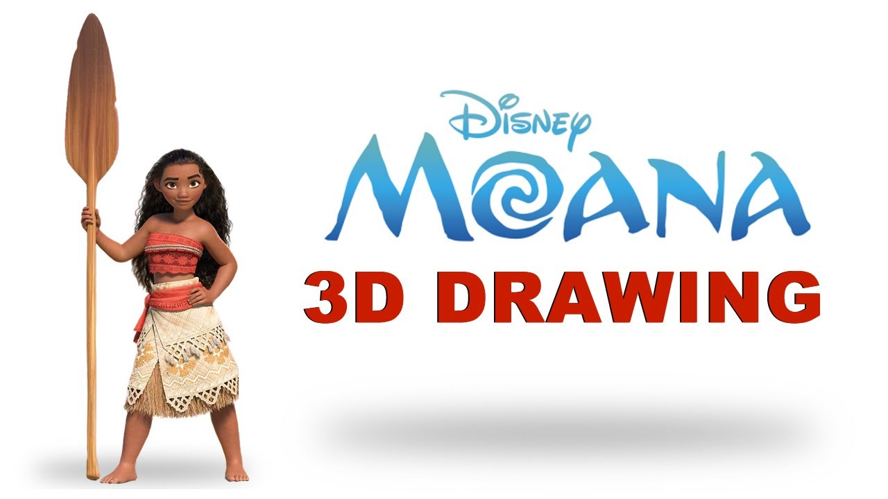 3d Drawing Moana Character Disney S Moana Movie Speed Art Art Talent