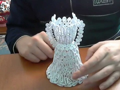 3D quilling wedding dress Sculpture