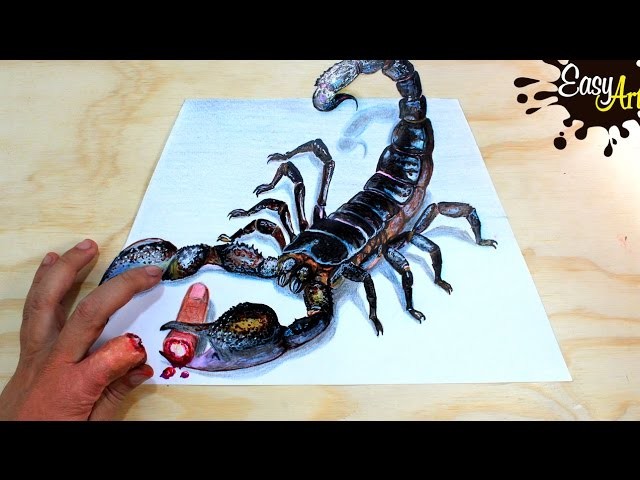 3d рисунок скорпион