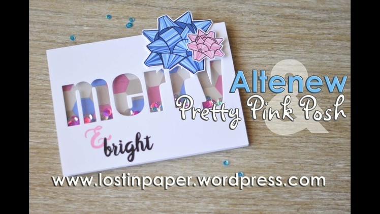 Altenew & Pretty Pink Posh Collab Hop - It had to be a Shaker Card!