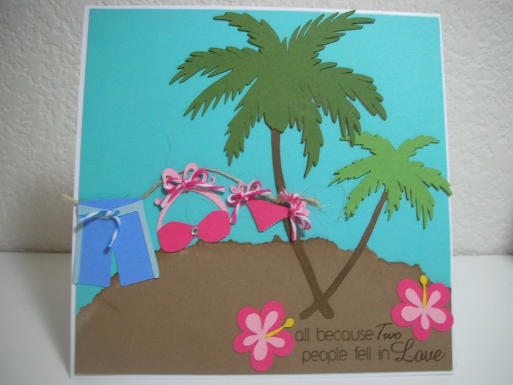 Clothesline on a Beach card