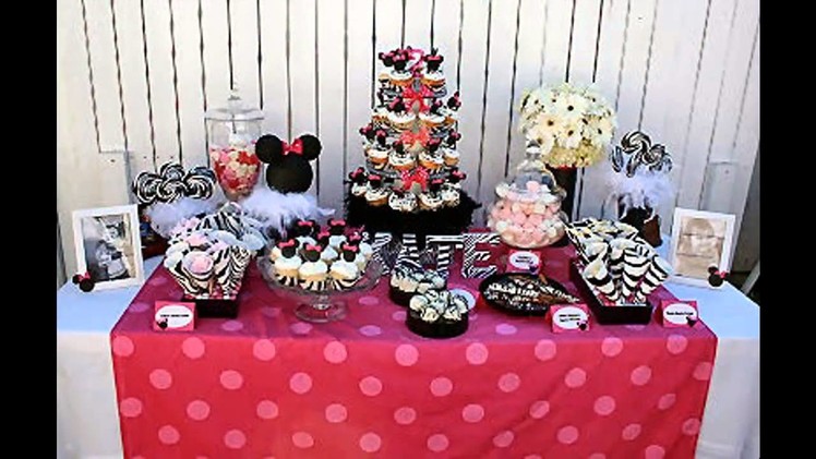 Cute minnie mouse 1st birthday party decorations ideas