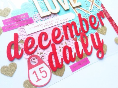 December Daily 2015 ~ Title Page ~ Scrapbooking Process Video