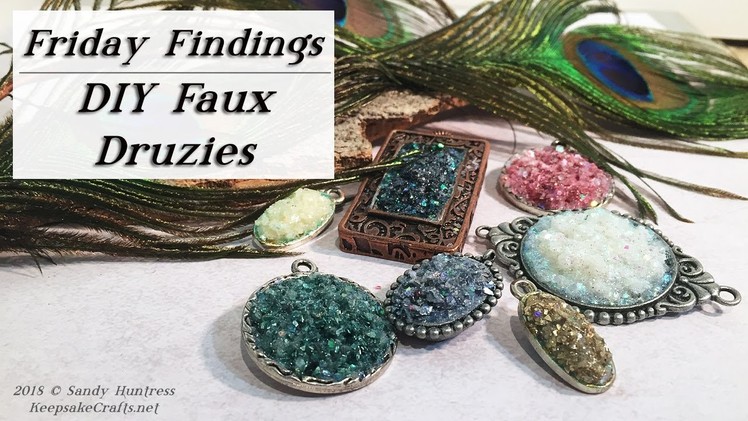 DIY Faux Druzies-Druzy Jewelry Pendants-Friday Findings Tutorial