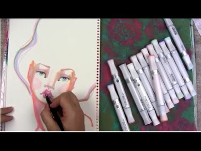 Drawing a whimsical Face using MEPXY Alcohol Markers with Jane Davenport