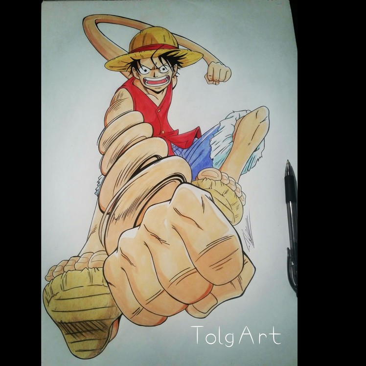 Drawing Luffy from One Piece