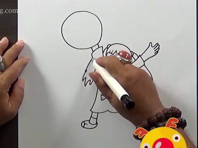 Easy Drawing For Kids - Sketch A Little Girl With Mr. MJ