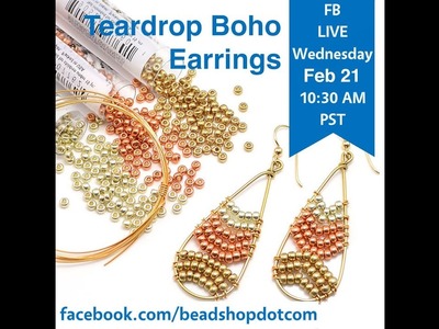 FB Live beadshop.com Teardrop Boho Earring with Kate and Emily