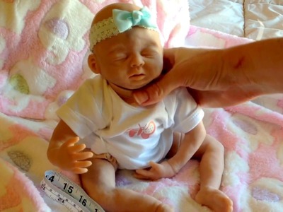 Finished clay preemie baby, ready for silicone