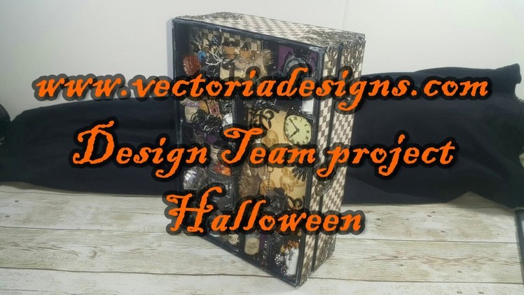 Halloween Scrapbook Mini Album Shadowbox VectoriaDesigns ( Design team project ) part 2