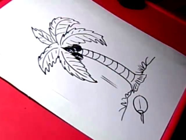 How to COCONUT TREE Drawing For Kids step by step