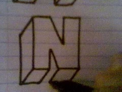 HOW TO DRAW 3D LETTERS ( N )