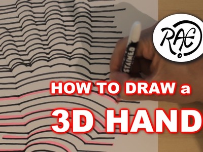 HOW TO DRAW a 3D HAND Sharpie Markers ART ILLUSIONs EASY step by step