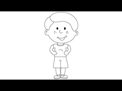 How to draw a boy - Easy step-by-step drawing lessons for kids