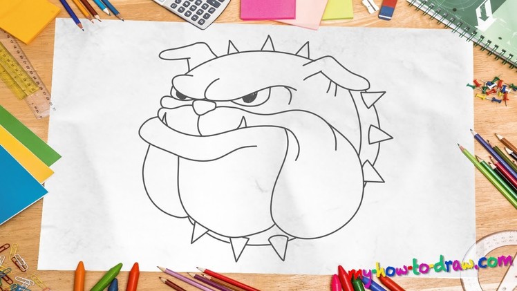 How to draw a Bulldog - Easy step-by-step drawing lessons for kids
