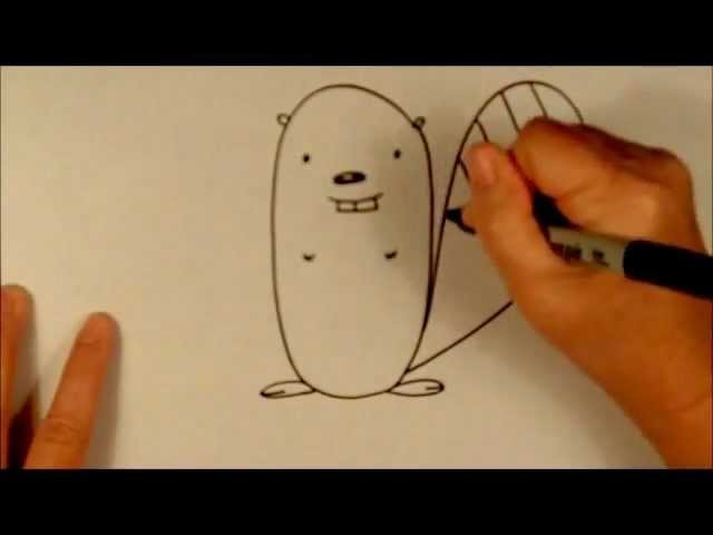 How to Draw a Cartoon Beaver Easy Drawing Tutorial