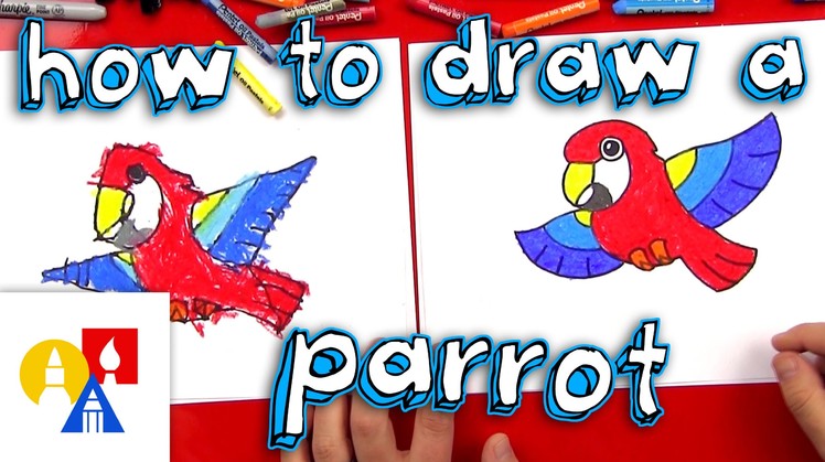 How To Draw A Cartoon Parrot