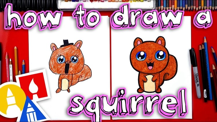 How To Draw A Cartoon Squirrel
