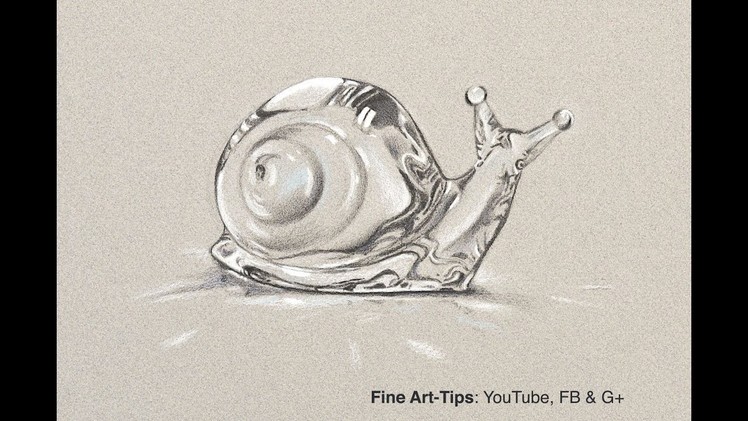 How to Draw a Crystal Snail - Baccarat Style - Narrated