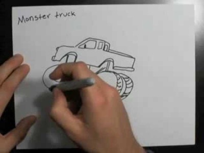 How to Draw a Monster Truck | Drawing Ideas