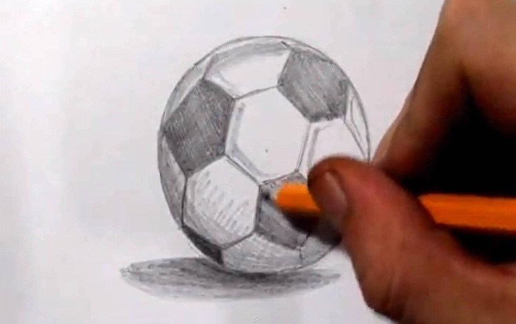 How To Draw a Soccer Ball Football - Real Time Sketch