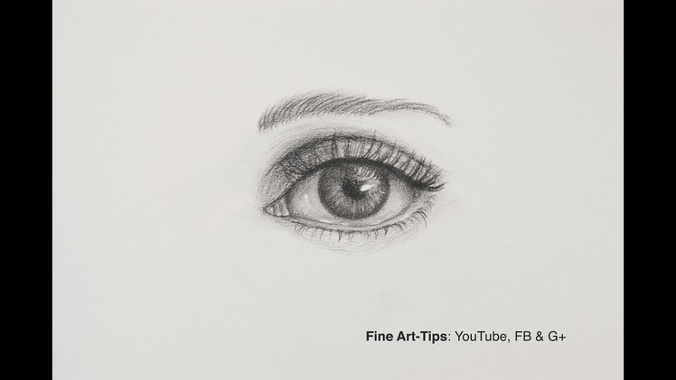 How to Draw an Eye, the Easiest Way - Narrated (Front View)